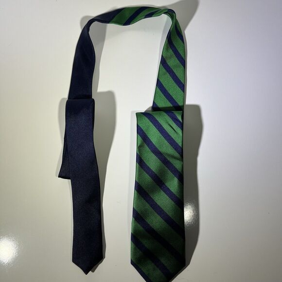 Tommy Hilfiger Lot Of 2 Dual Tone Ties Paisley And Stripe - Picture 8 of 8